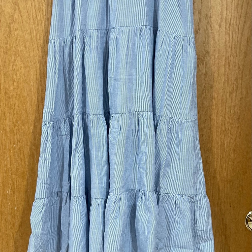 LC Lauren Conrad Blue Bubble Maxi Skirt